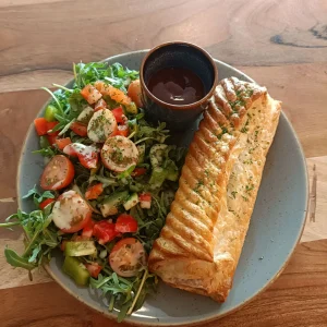 sausage-roll-sausage roll-food-ramelton-downings-coffee-shop-hot food-salad